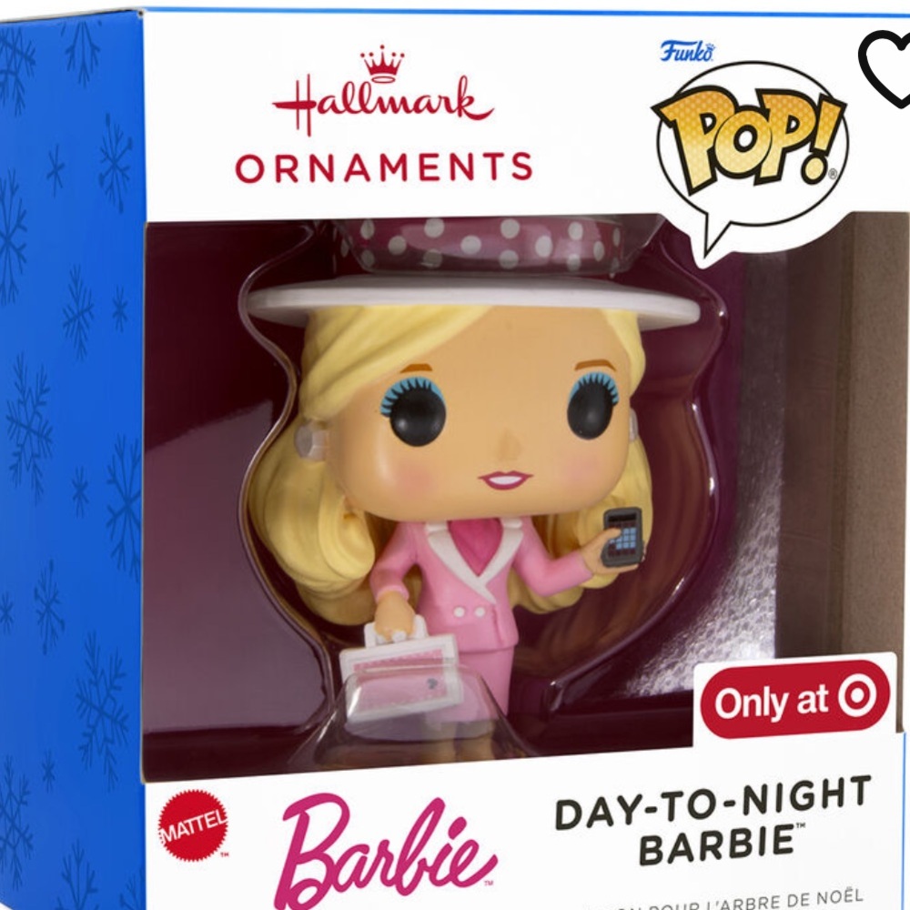 Funko Hallmark Ornaments Barbie in Pink and White